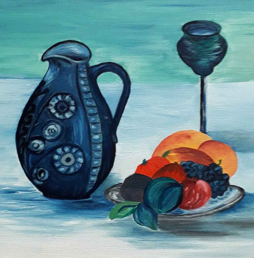 Krug, Obstteller, Trinkglas
