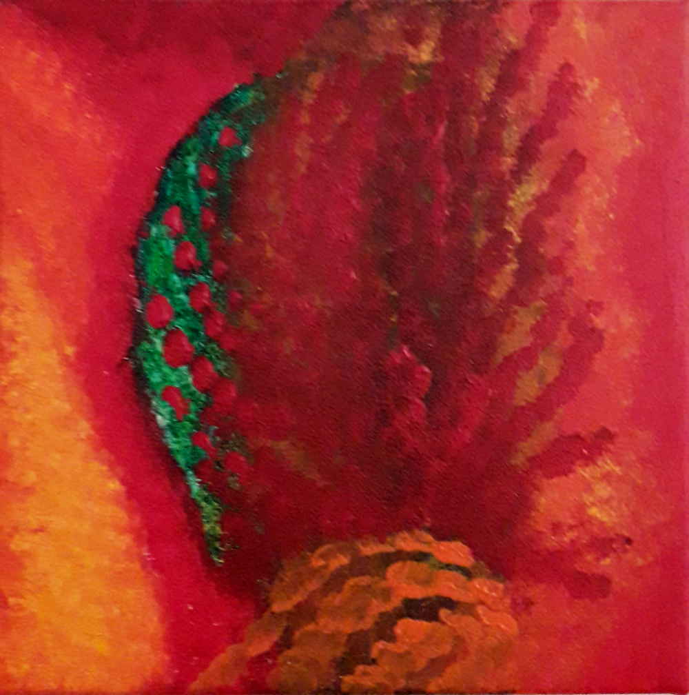 abstrakt, rot, grün